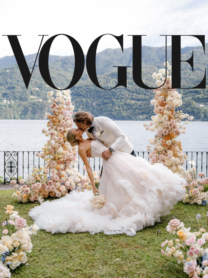 lake como wedding ceremony mountains view