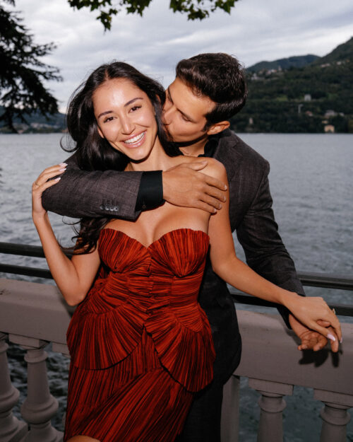lake como wedding ceremony mountains view